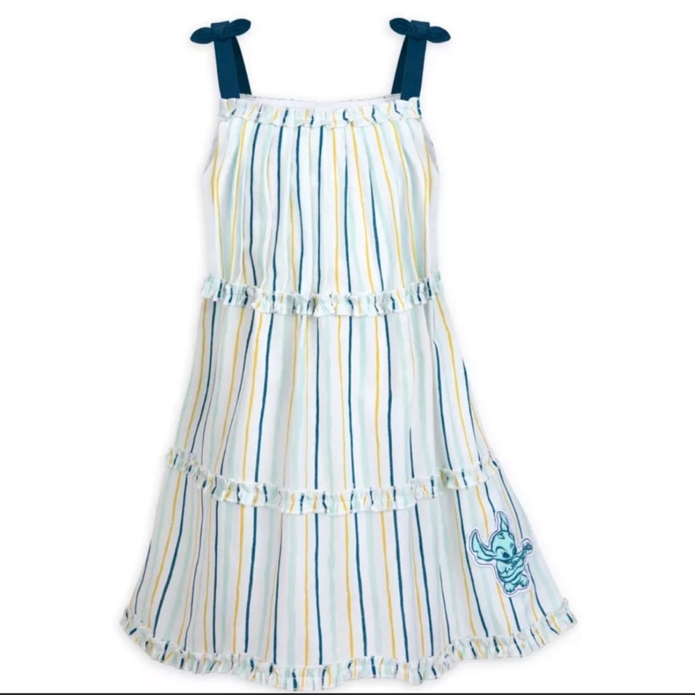 NWT Disney Girls Stitch Striped Sun Dress 5/6